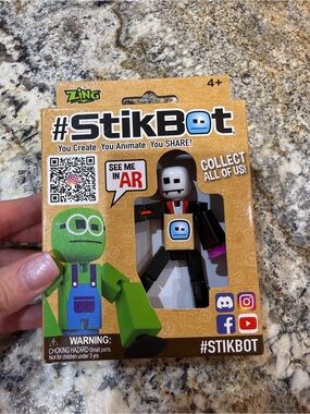 Ing StikBot Figure in Black, White & Purple Accent